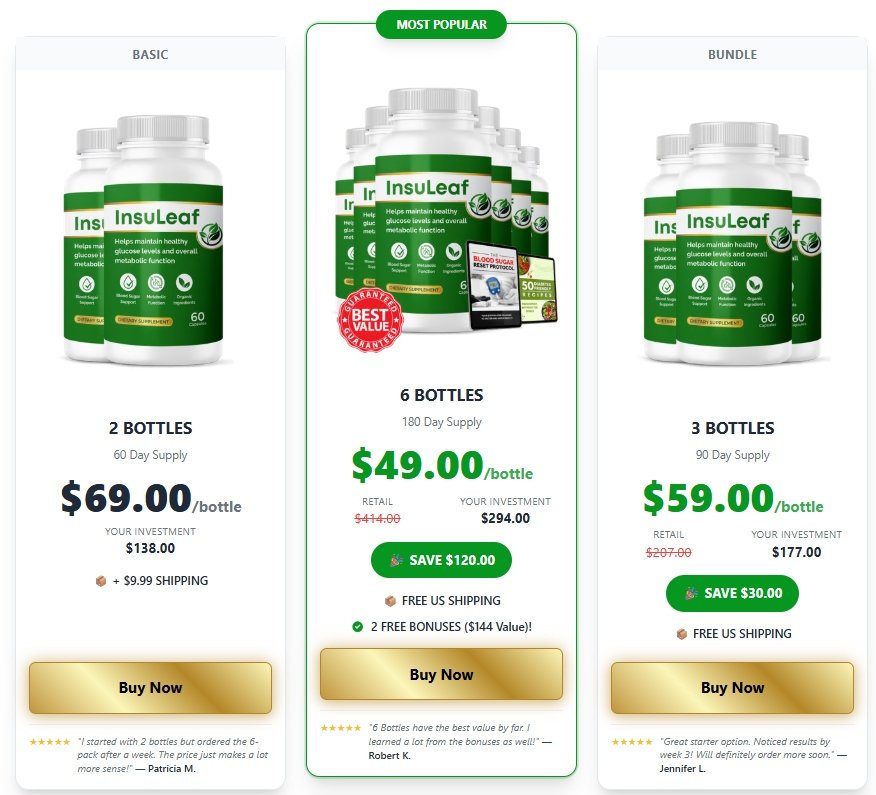 Buy InsuLeaf special bundle offer