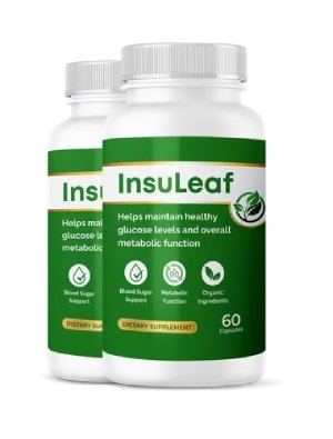 InsuLeaf natural blood sugar support supplement bottle